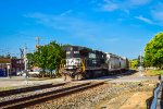 NS 533 / B32-8 is leading a short mixed freight train